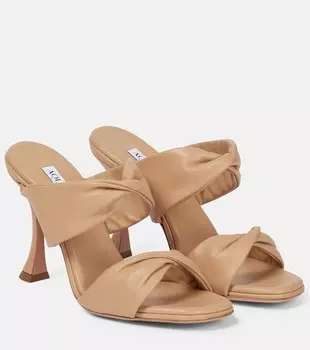 Кожаные сандалии Twist 95 Aquazzura, бежевый