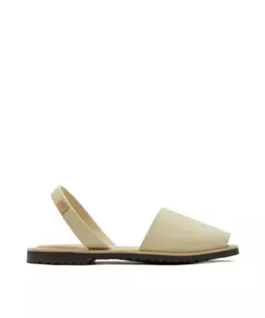 Кожаные сандалии унисекс Menorcan с мягкой стелькой натурального цвета CASTELL MENORCA