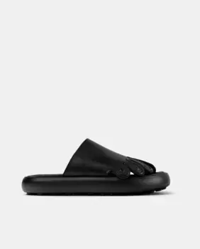 Кожаные сандалии унисекс с открытым носком camperlab, черный