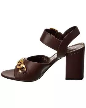 Кожаные сандалии Valentino, коричневый