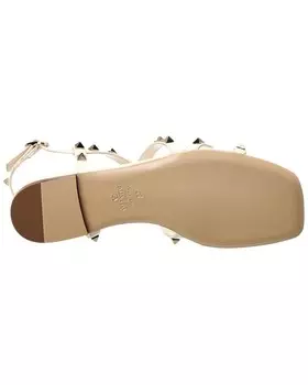 Кожаные сандалии Valentino Rockstud, белый