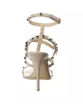 Кожаные сандалии Valentino Rockstud Caged 100, розовый