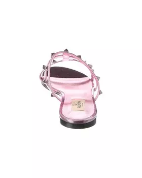 Кожаные сандалии Valentino Rockstud Caged, розовый