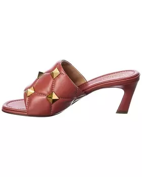 Кожаные сандалии Valentino Roman Stud 65, розовый