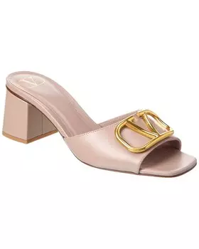 Кожаные сандалии Valentino VLogo 60, розовый