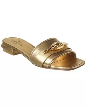 Кожаные сандалии Valentino, золото