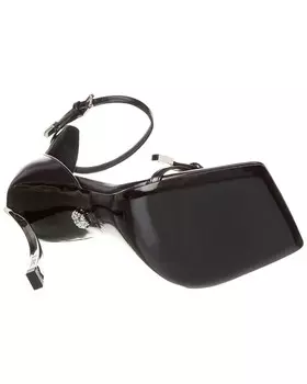 Кожаные сандалии Versace Pin-Point, черный