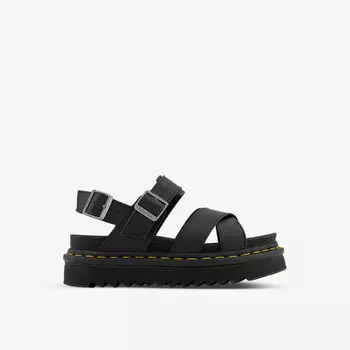 Кожаные сандалии voss ii с перекрестными ремешками Dr. Martens, черный