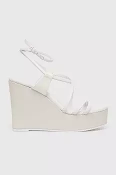 Кожаные сандалии Wedge Calvin Klein, белый