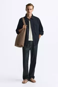 Кожаные сандалии ZARA, зеленый