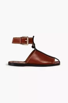 Кожаные сандалии ZIMMERMANN, коричневый