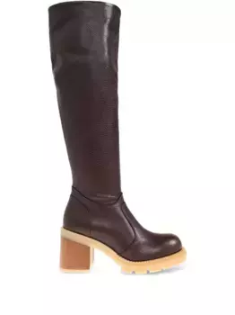 Кожаные сапоги AGL, коричневый