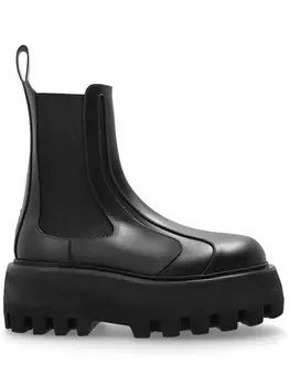 Кожаные сапоги Alexander McQueen, черный