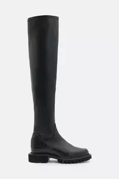 Кожаные сапоги AllSaints Leona Boot, черный