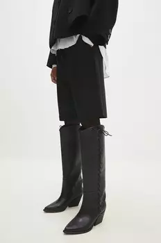 Кожаные сапоги Answear Lab, черный