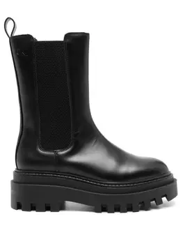 Кожаные сапоги Calvin Klein Jeans, черный