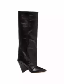 Кожаные сапоги Denvee Isabel Marant toile, черный