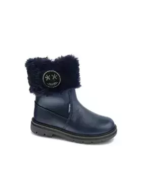 Кожаные сапоги для девочки на молнии Pablosky, синий