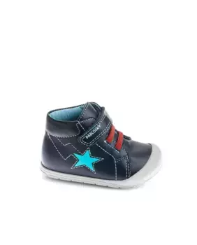 Кожаные сапоги для мальчиков с клейкой застежкой Pablosky, тёмно-синий