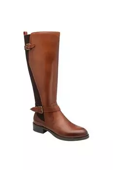 Кожаные сапоги до колена "Май" коньячного цвета Ravel, коричневый