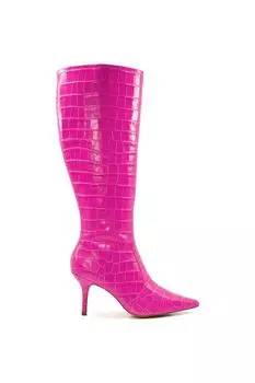 Кожаные сапоги до колена "Spritz" Dune London, розовый