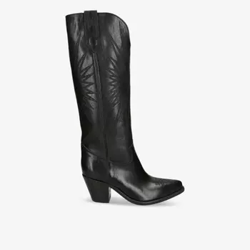 Кожаные сапоги Francesca с острым носком Golden Goose, черный