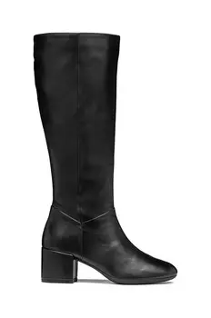 Кожаные сапоги Geox D ELEANA, черный