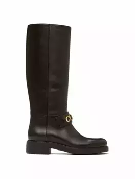 Кожаные сапоги Gucci Gucci, черный