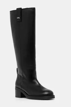 Кожаные сапоги Karl Lagerfeld BROOKLYN, черный