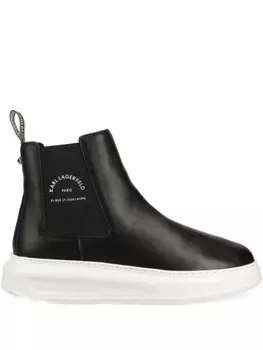 Кожаные сапоги Karl Lagerfeld, черный
