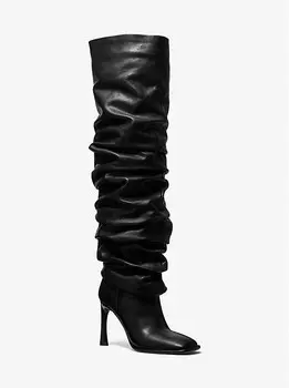 Кожаные сапоги Kelsea Slochy Michael Kors, черный