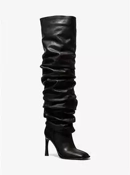 Кожаные сапоги Kelsea Slochy Michael Kors, черный