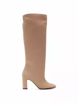 Кожаные сапоги Kiton, бежевый