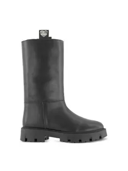 Кожаные сапоги Monnalisa, черный