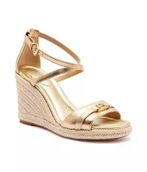 Кожаные сапоги на платформе Мэнди Michael Kors, золотой