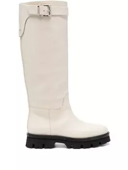 Кожаные сапоги Peserico, серый