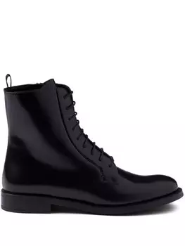 Кожаные сапоги Prada, черный