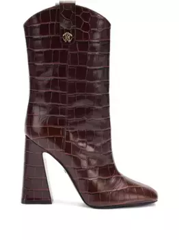 Кожаные сапоги Roberto Cavalli, коричневый