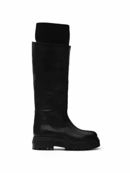Кожаные сапоги с логотипом Le Silla, черный