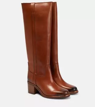 Кожаные сапоги Seenia до колена Isabel Marant, коричневый