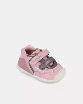 Кожаные сапоги со звездами для маленьких девочек с усиленным мыском Biomecanics, розовый