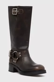 Кожаные сапоги Steve Madden Beau, коричневый