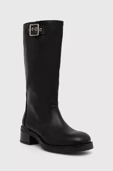 Кожаные сапоги Steve Madden Bonna, черный