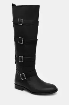 Кожаные сапоги Twinset, черный