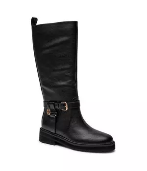 Кожаные сапоги Twinset, черный