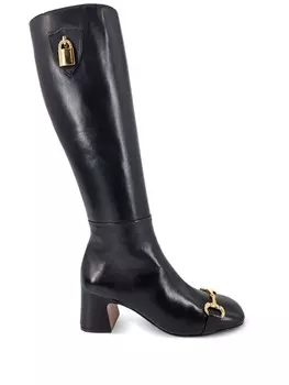 Кожаные сапоги выше колена Madison.Maison, черный