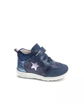 Кожаные сапожки для девочки на застежке-липучке Pablosky, синий