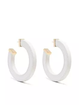 Кожаные серьги-кольца La Creole Linu Jacquemus, белый
