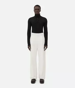 Кожаные широкие брюки Bottega Veneta