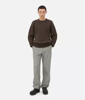 Кожаные широкие брюки Bottega Veneta